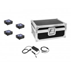 EUROLITE Set 4x AKKU Flat...