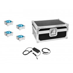 EUROLITE Set 4x AKKU Flat...